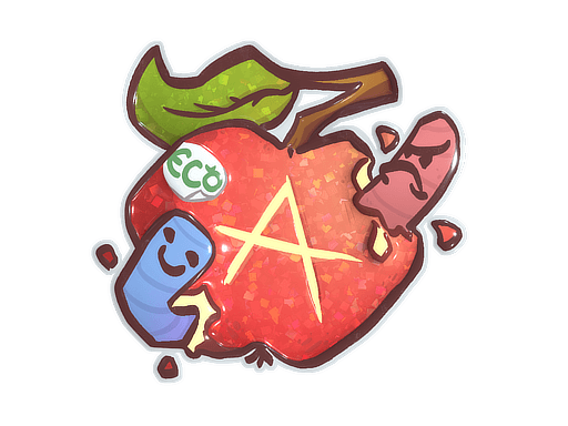 Sticker | Apple A Day (Glitter)