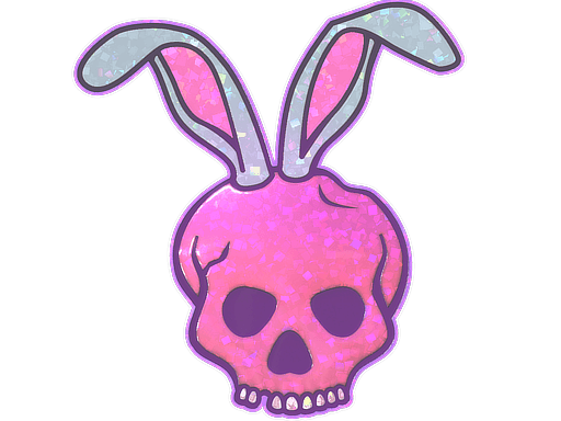 Sticker | Skull Bunny (Glitter)